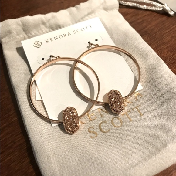 Kendra Scott Elora Rose Gold Hoop Earrings